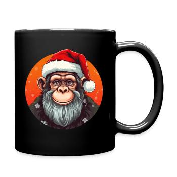 Chimpanzee Christmas - Full Colour Mug - black - Right