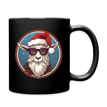 Noël de chèvre - Mug uni - noir - Droite