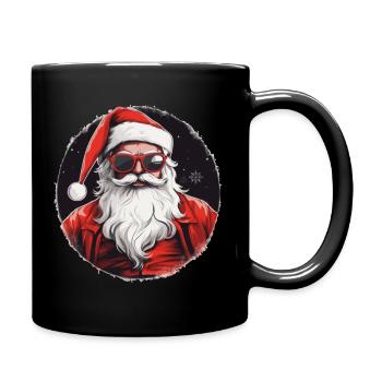 Frohe Weihnachten - Tasse einfarbig - Schwarz - Rechts