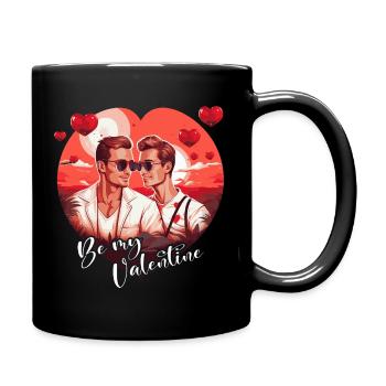 LGBT Gay Valentinstag Idee für Schwule - Tasse einfarbig - Schwarz - Rechts