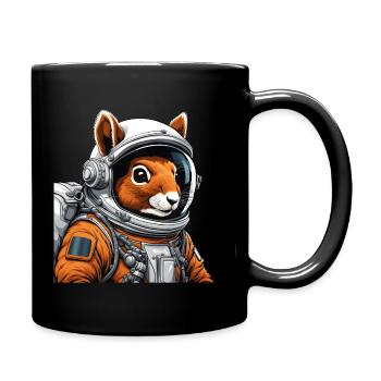 Squirrel Astronaut - Full Colour Mug - black - Right