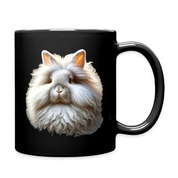 Angora Kaninchen - Tasse einfarbig - Schwarz - Rechts