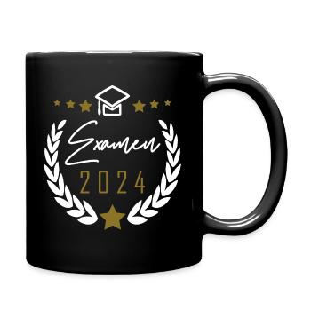 Examen 2024 bestanden - Tasse einfarbig - Schwarz - Rechts