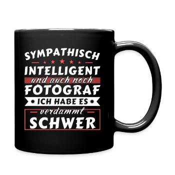Sympathisch und intelligent - Fotograf Edition - Tasse einfarbig - Schwarz - Rechts