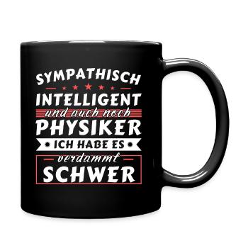 Sympathisch und intelligent - Physiker Edition - Tasse einfarbig - Schwarz - Rechts
