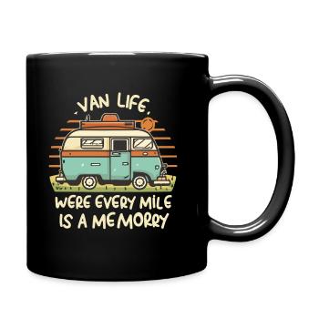 Van Life, wo jeder Kilometer eine Erinnerung ist - Tasse einfarbig - Schwarz - Rechts