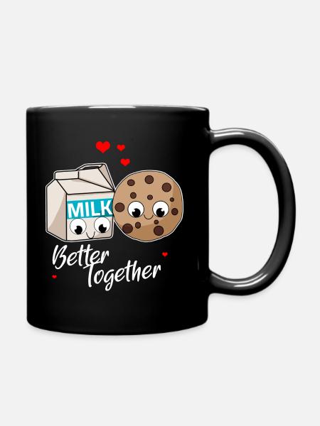 Mieux ensemble - Couple d’amour de lait et de biscuits - Mug uni - noir