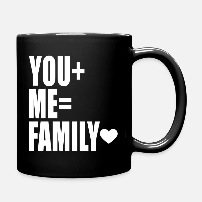You+Me=Family - Tasse einfarbig - Schwarz