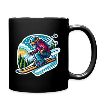 descente ski alpin slalom géant - idée cadeau - Mug uni - noir - Droite