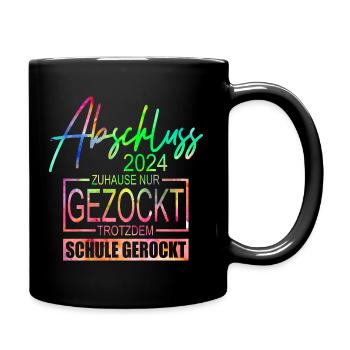 Abschluss 2024 - Tasse einfarbig - Schwarz - Rechts