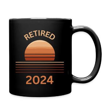 Retraité 2024 Retraité et fier - Mug uni - noir - Droite