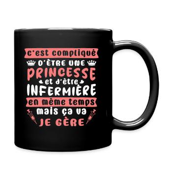 Infirmiere Cadeau Humour Infirmière - Mug uni - noir - Droite