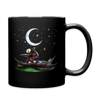 Chibi-Fledermaus - Tasse einfarbig - Schwarz - Rechts
