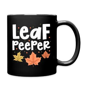 Leaf Peeper Peeping Autumn Fall Season Leaves - Tasse einfarbig - Schwarz - Rechts