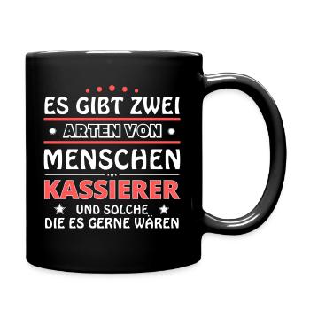Kassierer Geschenk - zwei Arten von... Design - Tasse einfarbig - Schwarz - Rechts