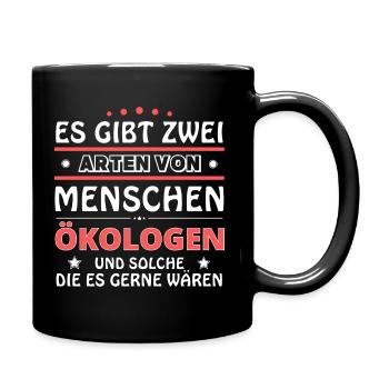 Ecologist gift - two types of... design - Full Colour Mug - black - Right