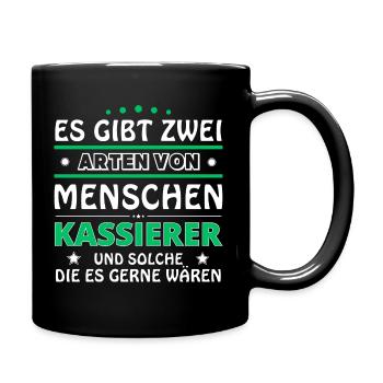 Kassierer Geschenk - zwei Arten von... Design - Tasse einfarbig - Schwarz - Rechts