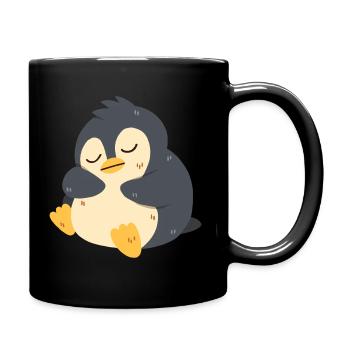 Penguin sleeps - Full Colour Mug - black - Right