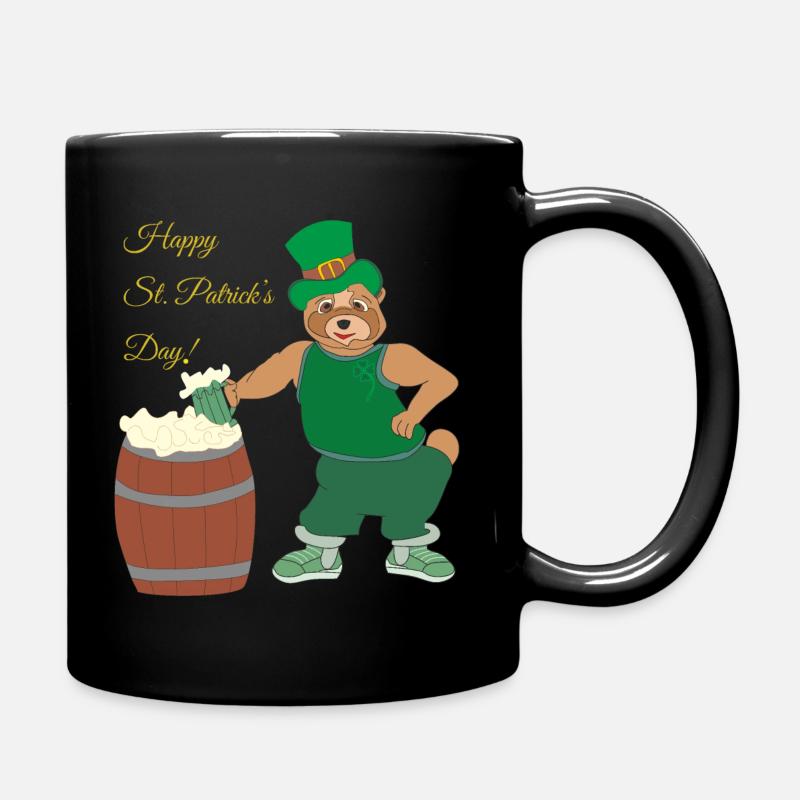 Happy St. Patricks Day - Full Colour Mug - black