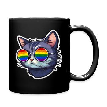 LGBTQ Katze - Tasse einfarbig - Schwarz - Rechts
