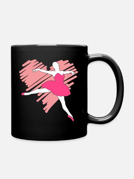 Ballettschuhe Balletttänzer - Tasse einfarbig - Schwarz