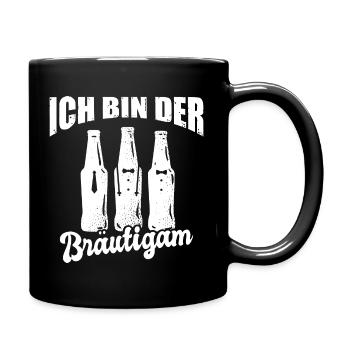 JGA Ich Bin Der Bräutigam Junggesellenabschied - Tasse einfarbig - Schwarz - Rechts