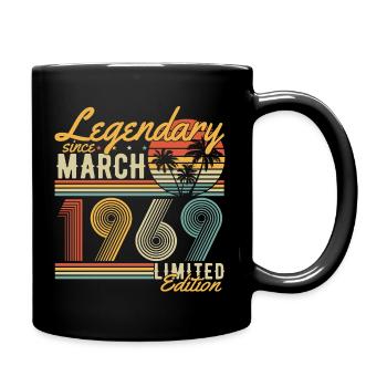 Légendaire depuis mars 1969 Millésime Anniversaire - Mug uni - noir - Droite