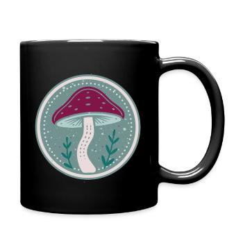 Mystic mushroom - Full Colour Mug - black - Right