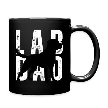 Labrador Lab Papa - Tasse einfarbig - Schwarz - Rechts