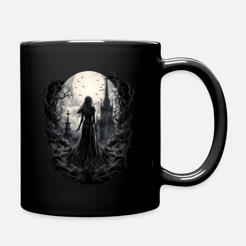 Nuit noire La Dame et l’Église - Mug uni - noir