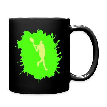 tennis klecks - Tasse einfarbig - Schwarz - Rechts