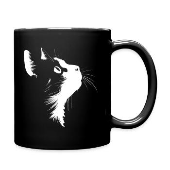 Chat, Motif De Chat, Visage De Chat - Mug uni - noir - Droite