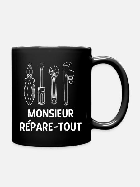 Monsieur répare tout bricoleur bricolage - Mug uni - noir