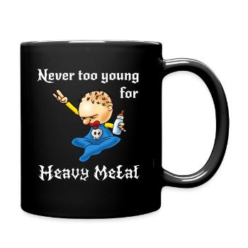 Heavy metal Babe - Never too young for Heavy metal - Full Colour Mug - black - Right