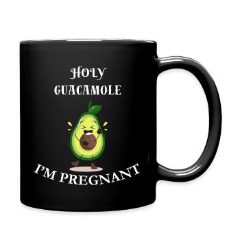 Heilige Guacamole Ich bin schwanger - Tasse einfarbig - Schwarz - Rechts