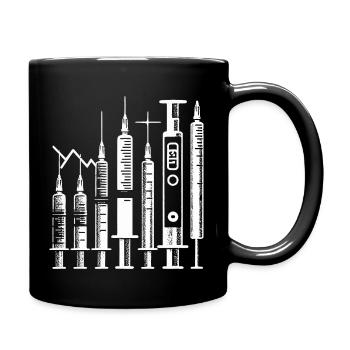 Geschenk für Diabetiker - Tasse einfarbig - Schwarz - Rechts
