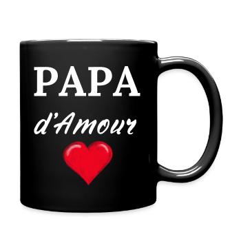 PAPA d'Amour - Mug uni - noir - Droite