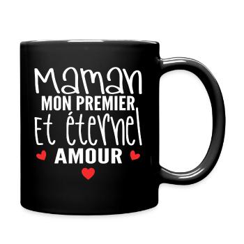 Ewige Liebe Mama Geschenk - Tasse einfarbig - Schwarz - Rechts