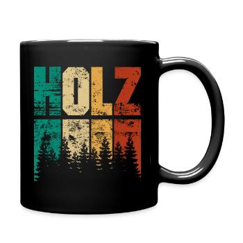 Jäger Bergsteiger Wanderer - Tasse einfarbig - Schwarz - Rechts