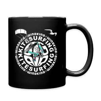 Kitesurf - Tasse einfarbig - Schwarz - Rechts