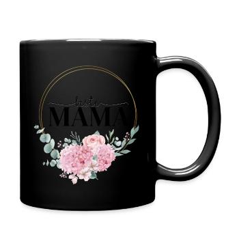 Beste Mama der Welt - Tasse einfarbig - Schwarz - Rechts