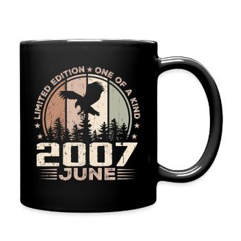 Geschenk zum 17. Geburtstag, 17. Jubiläum, Stil - Tasse einfarbig - Schwarz - Rechts