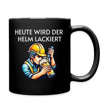 Beer - Today the helmet is painted Toast - Full Colour Mug - black - Right