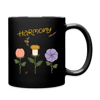 Harmony Flowers - Full Colour Mug - black - Right