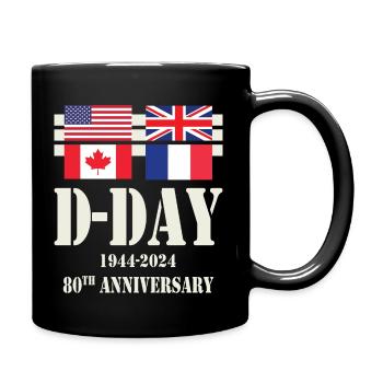 80e anniversaire du débarquement allié Normandie - Mug uni - noir - Droite