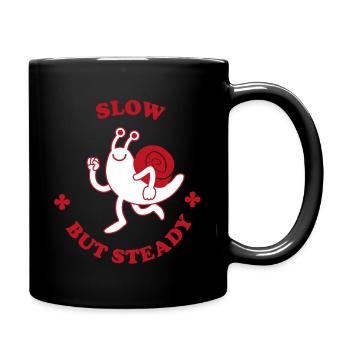 Slow But Steady Snail Rubberhose - Tasse einfarbig - Schwarz - Rechts