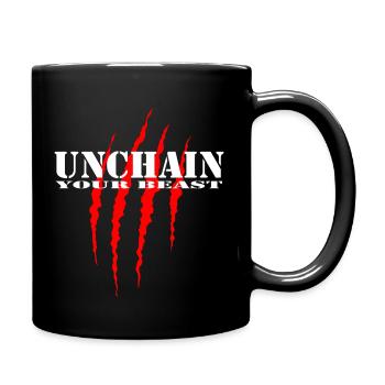 DÉCHAÎNEZ VOTRE BÊTE 2 rouge - Mug uni - noir - Droite