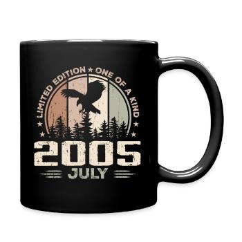 Unvergleichlich seit Juli 2005, 19-jähriges Jubiläum - Tasse einfarbig - Schwarz - Rechts