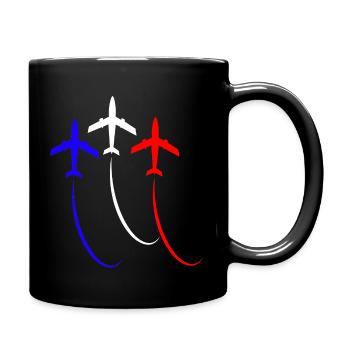 French army blue white red - Full Colour Mug - black - Right