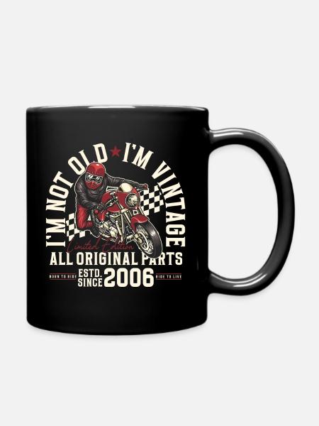 2006 Jahrgang Vintage Motorrad Geburtstag Geschenk - Tasse einfarbig - Schwarz